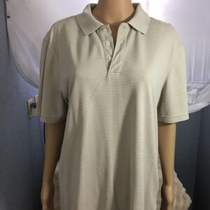Calvin Klein Men’s Polo 3 Buttons Size M Cream